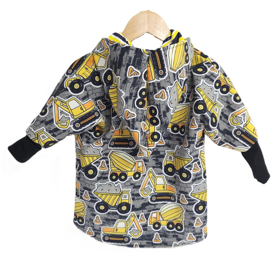 Softshell Jacke Oversize Gelbe Baufahrzeuge